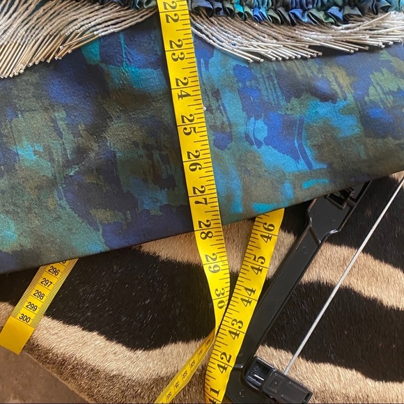 Beaded silk cascade fringe pencils skirt - Picture 5 of 7